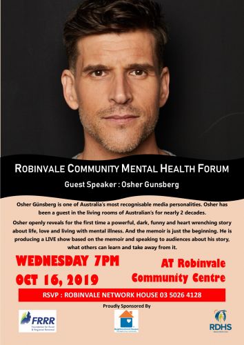 Robinvale Community Mental Health Forum – Osher Gunsberg